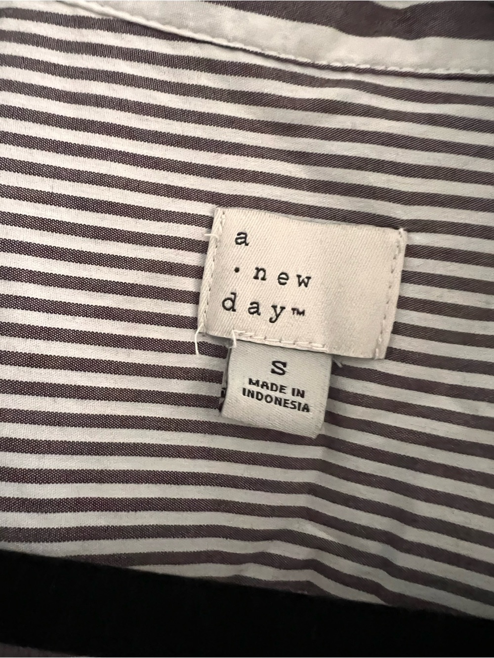 a new day Striped Shirt in Brown and White - Picture 2 of 3